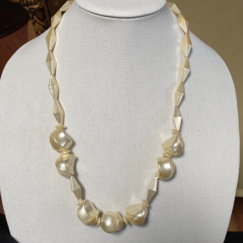 Unusual vintage necklace with strange beads